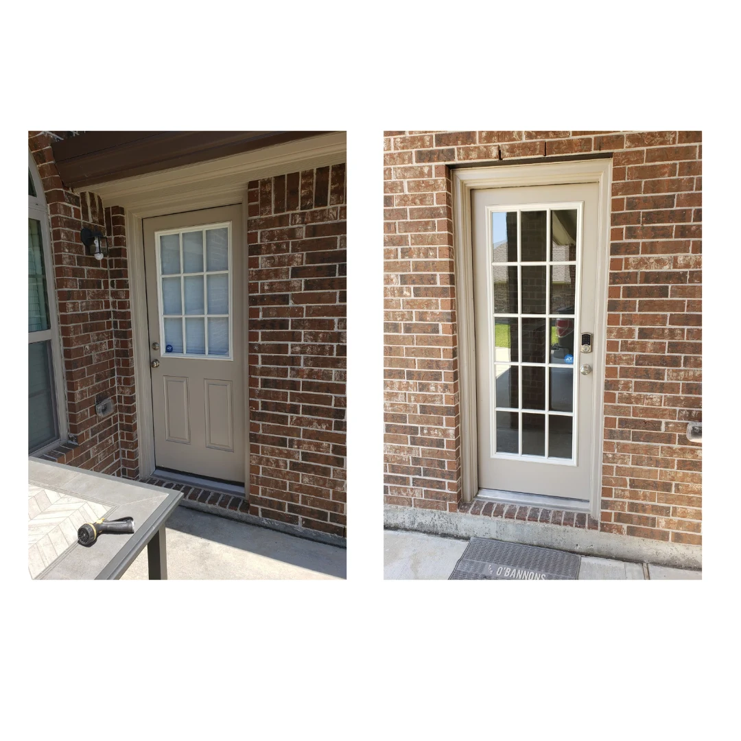 Door installation, original project comparison
