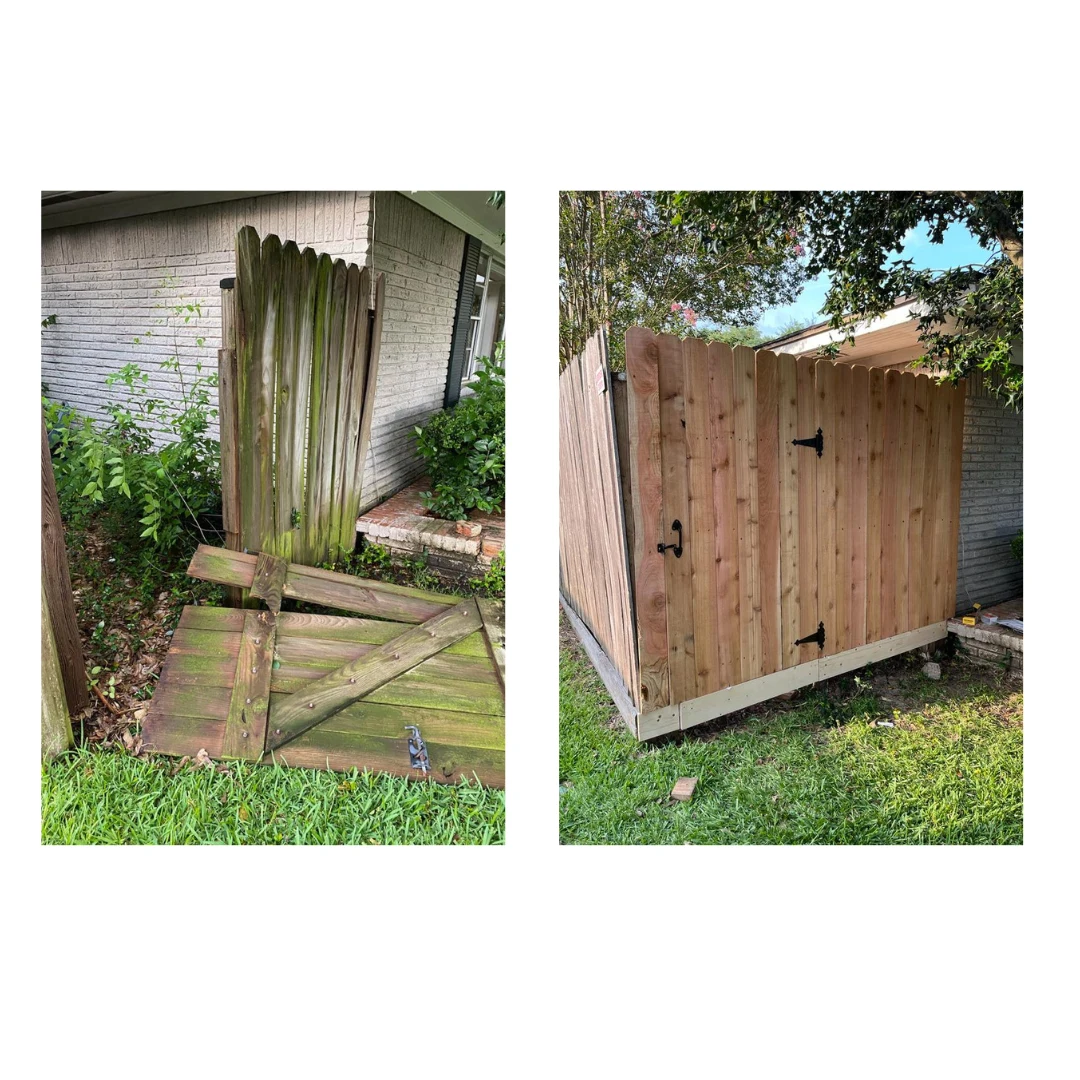 Fence & gate work, original project comparison